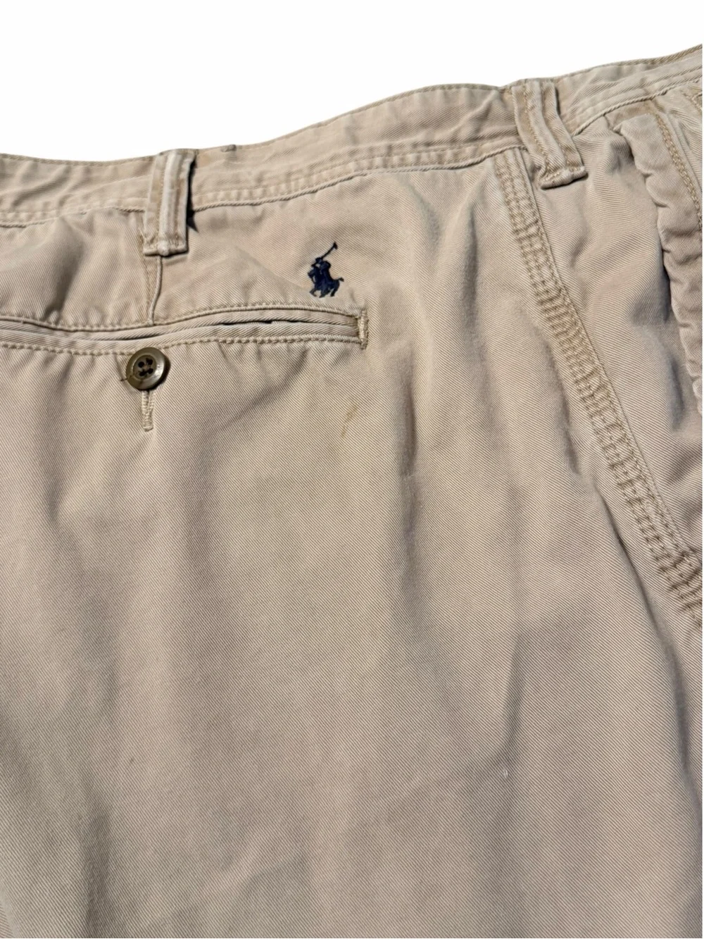 Polo by Ralph Lauren Beige Flat-Front Cotton Shorts
